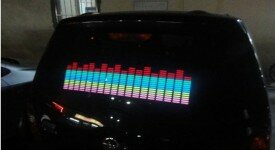 неоновая светодиодная LED Technology наклейка - Car Sticker Music Rhythm LED Lights